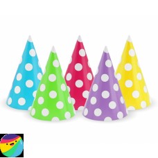 Klobučki različnih barv s pikami